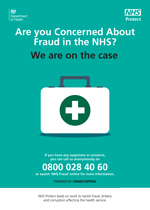 Poster - Are you concerned about fraud in the NHS?