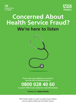 FCRL Concerned about health service fraud poster