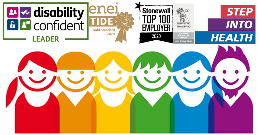 Diversity and Inclusion award and initiative logos for 2020